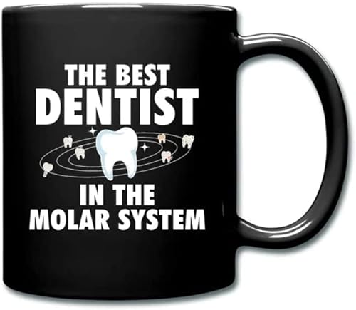 VIGAT Dentist Mug, Dentist Gift, Dentistry Gift, Dental Mug, Dentist Cup, Dentist Present, Dentist Gifts, Gift For Dentist, Graduation Gift - Trendy - 11oz 15oz Coffee Mug Customize ! (Black, Ceramic)