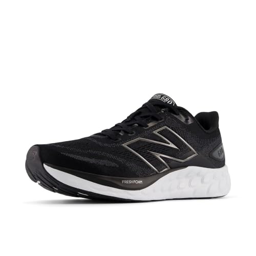New Balance Men's Fresh Foam 680 V8 Running Shoe, Black/Magnet/Black Metallic, 10.5