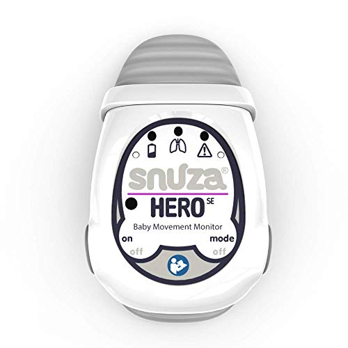 Snuza Hero Baby Monitor: Alerts When No Movement Detected, Gentle Vibration Pre-Alerts, Attaches to Nappy, No WiFi/Bluetooth, Medical Grade Material. Safer Sleep for Babies, Better Sleep for Parents.