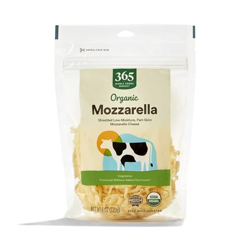 365 by Whole Foods Market, Organic Shredded Mozzarella, 6 Ounce