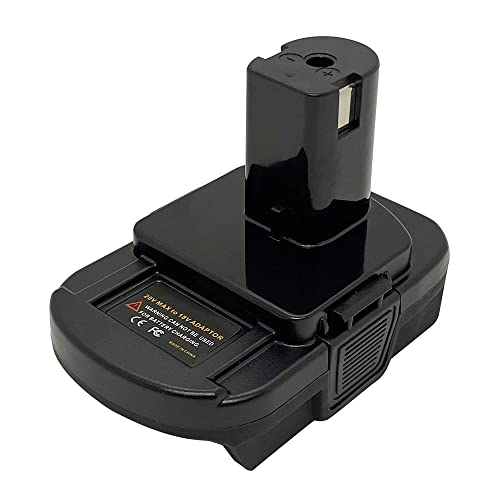 JFQWLE Converter for Black&Decker/Porter Cable/Stanley to Ryobi Battery Adapter, Compatible with Black&Decker/Porter Cable/Stanley 20V Lithium-Ion Batteries, Work for Ryobi 18V Cordless Power Tools