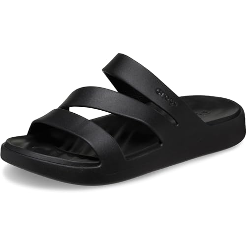 Crocs Women's Getaway Platform Strappy Sandals, Black, 7