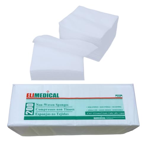 Elimedical Gauze Pad 4-ply Sponges Non Woven Non Sterile 3x3 200pcs/pkg N3304