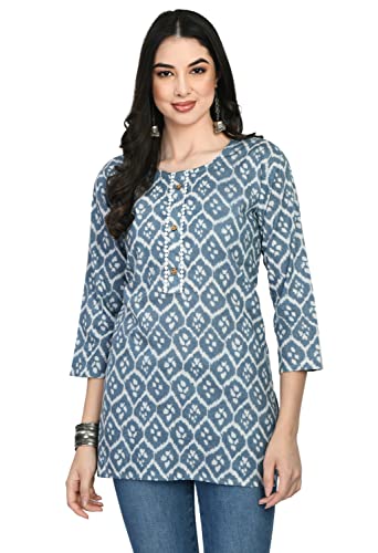 AnjuShree Choice Women Indian Short Kurtis for women Grey