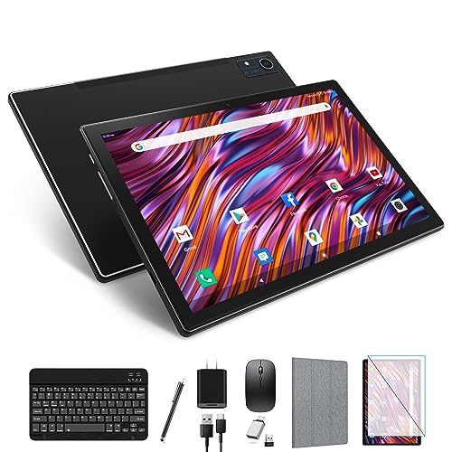Latest 2025 Android 13 Tablet, 128GB+16(8+8 Expand)GB/512GB Expandable, Octa-Core Tablet with 5G WiFi, 8000mAh Battery, 10.1 inch Tableta with 21MP Camera, Tableta with Keyboard, Bluetooth,Mouse, Case