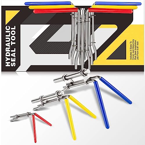 Greluma Installationswerkzeuge für Hydraulikdichtungen, Reparaturdichtungssatz für Hydraulikzylinderkolben, U-Cup Stangendichtungs Twistor Installationswerkzeugsatz(3 Stück)