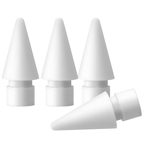 PAPERFEEL 4 Stück Spitze für Apple Pencil 2. Generation und Apple Pencil 1. Generation, Apple Pencil USB-C/Pro, Hochsensibel Präziser POM Ersatzspitzen für Apple iPad Pencil, iPencil Nib Tip für iPad