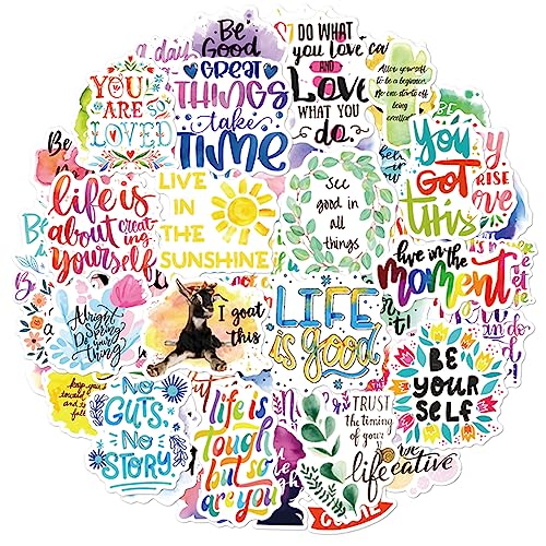 Motivational Stickers 100 Pcs Inspirational Sticker Pack,Stickers for Kids Teen Adults,Waterproof Vinyl Stickers for Water Bottle Laptop Scrapbook Phone Book Skateboard Journal Guitar Cup Macbook etc