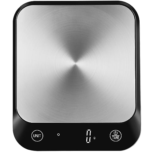 Vitafit 22lb Digital Food Kitchen Scale, High Accuracy Assured by Weighing Professional Factory Since 2001, Weight Loss, Baking and Cooking, LED Display, Batteries Included, Black