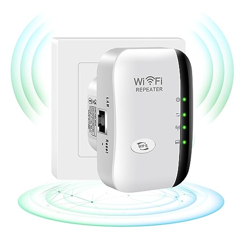 WiFi Extender, 2023 Newest WiFi Repeater and Signal Can Cover up to 8470Sq.ft, WiFi Extenders Signal Extenders for Home, Repeater with Ethernet Port & Access Point, 1-Tap Setup, 2.4GHz (White-1)