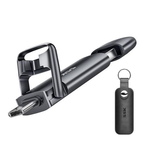 SSK 2TB External USB SSD,Fast 550MB/s 2-in-1 Dual Drive USB Type C+ USB A 3.2 Gen2 Solid State Thumb Drive Data Storage for iPhone 15/PS4/Android Phone/Tablet/Windows/Mac