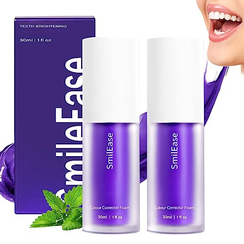 Color Corrector Serum Hi Smile Lila Zahnpasta Weisse Zähne Zahnaufhellung Whitening Zahnpasta Diamond Smile Weiße Zähne Purple Toothpaste Herosmile Farbkorrektur Serum Zahnpasta Glowing