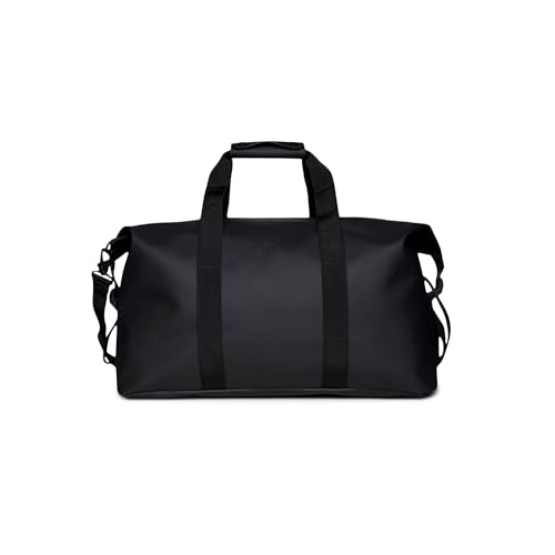 RAINS Hilo Weekend Bag - Waterproof Travel Duffle Bag, Black, One Size