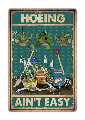 Artlunar Funny Garden Sign Outside Decor - Humorous Gardening Gift for Women Enthusiasts, 12" x 8" (980)