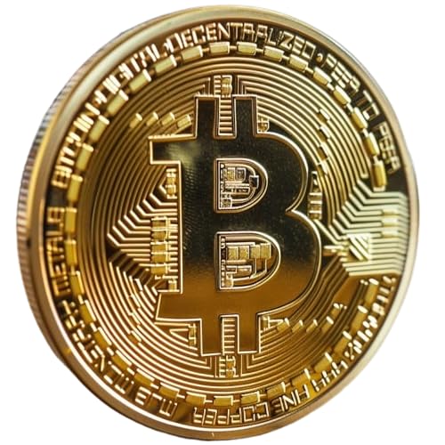 Collector's Edition Bitcoin Coin - Commemorative Cryptocurrency Collectible in Protective Acrylic Display Case - Perfect for Crypto Enthusiasts, Coin Collectors, and Gifts