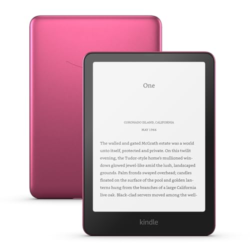 Certified Refurbished Amazon Kindle Paperwhite Signature Edition (32 GB) – Our fastest Kindle with an auto-adjusting front light, wireless charging and weeks of battery life – Metallic Raspberry