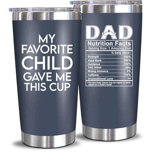 NewEleven Fathers Day Gift For Dad - Birthday Gifts For Dad From Daughter, Son, Kids - Husband Gift - Birthday Present Ideas For Father, New Papa, Bonus Father From Daughter, Son - 20 Oz Tumbler