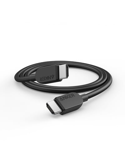 ANKER HDMI Cable 8K@60Hz, 10FT Ultra HD 4K@120Hz HDMI 2.1 Cord,48 Gbps Certified Ultra High-Speed,Compatible with PlayStation 5,Xbox,Samsung TVs,and More