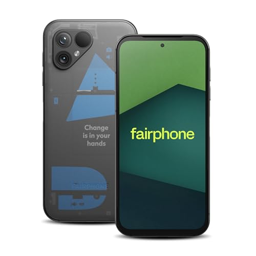 FAIRPHONE 5 256GB 5G Unlocked & SIM Free Smartphone - 6.4 Inch Android Mobile - Octa Core - 4200mAh Battery - OLED screen - 50MP Dual Lenses - Sustainable & Easily Repairable - Transparent