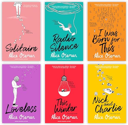 Alice Oseman 6 Book Collection Set (Solitaire, Loveless, This Winter, Radio Silence, Nick And Charlie, I Was Born For This)