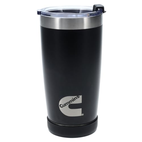 Cummins 20oz Tumbler Stainless Steel Reusable Travel Coffee Mug Double Wall Insulated Thermal Coffee Mug with Snap Seal, Black Matte