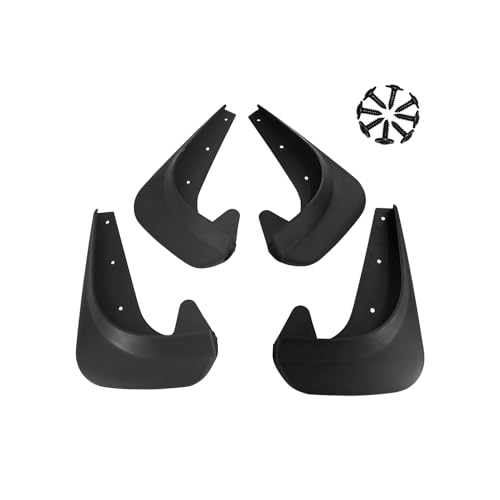 TSUGAMI Car Mud Flaps, 4PCS Front and Rear Side Splash Guards Winter Vehicle Sediment Protection, No Drilling Mudguards with Hardware Kits, Car Accessories Compatible with Many Vehicles
