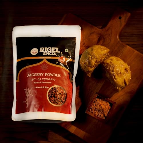 Rigel Spices Cane Jaggery powder 2 Lbs | Naatu Sakarai | Natural Sweetener | No Preservatives | No Added Flavors