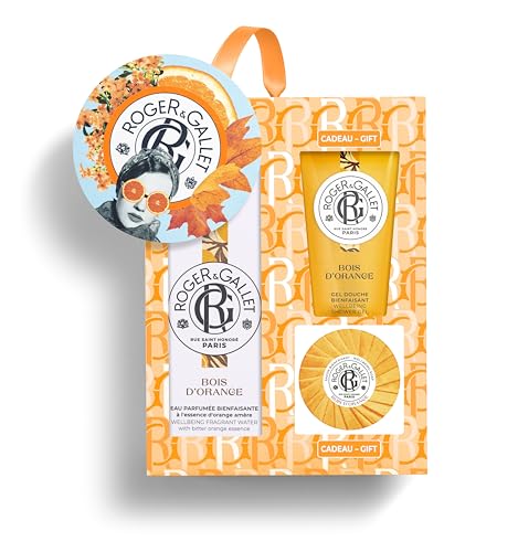 Roger & Gallet Bois d’Orange Gift Set | 3.4 fl oz Spray | 1.7 fl oz Soap | 1.7 fl oz Shower Gel