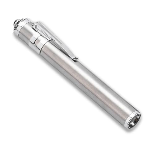 Dr. TORSO Aluminium Pocket Pen Torch for Doctors | Nurses | Medical Students | Moon Light | Super Bright | Free Battery (Silver)