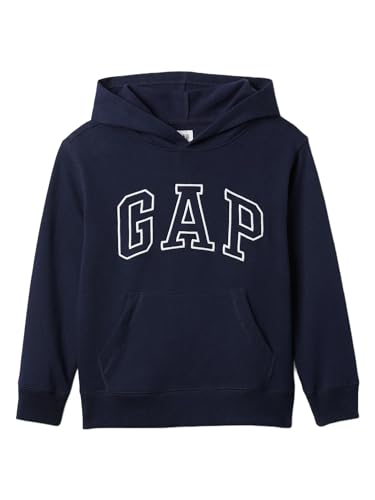 GAP Boys' Logo Hoodie Hooded Sweatshirt, Tapestry Navy, X-Small