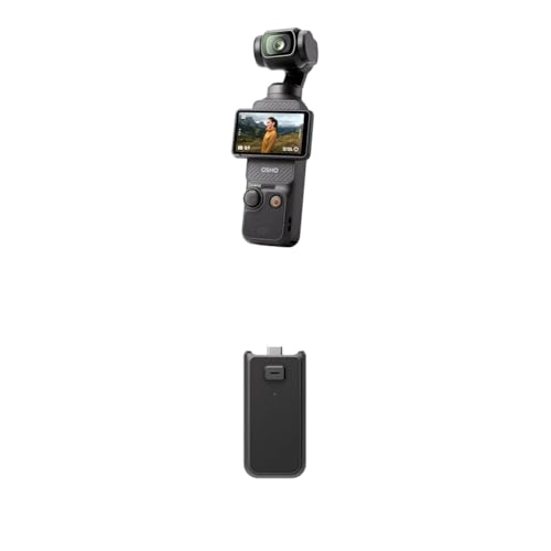 DJI Osmo Pocket 3 Power Expansion Combo, Vlogging Camera with Battery Handle for Over 4h of Recording Time, 1″ CMOS & 4K120 fps, 3-Axis Stabilization, Face/Object Tracking, Digital Camera for YouTube