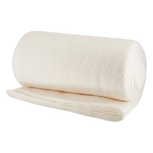 PLAZOTTA 90 Inch x 72 Inch Natural Cotton Batting, Soft Quilting Batting Fabric for Quilts, Sewing Crafts and Wearable Arts - Twin Size