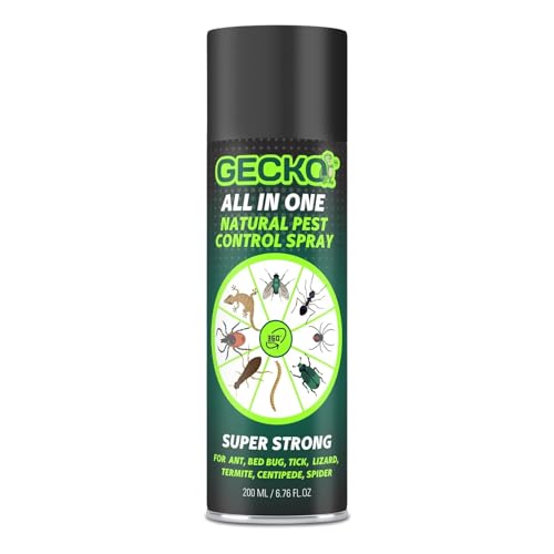 Gecko Pest Control & Insect Repellent Spray For Rat Cockroach, Lizard, Ant, Termite, Bed Bugs, Spider, Fly, Centipede, Mouse, Bed Bugs 100% Natural | No Kill Just Repel Easy To Use Non-Toxic (200Ml) | - FORMULATION 10X
