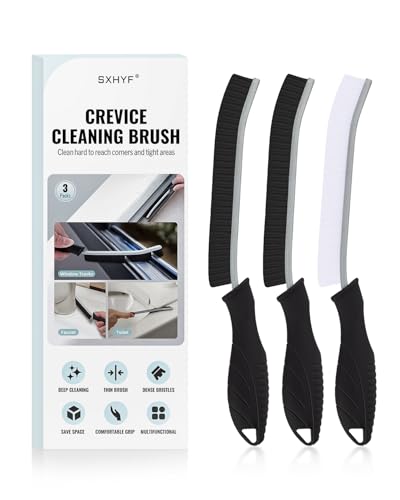 SXhyf Cleaning Brush - Hard Bristle Crevice Cleaning Brush, Multifunctional Gap Scrub Brush, Home Essentials, Bathroom Cleaner Tools for Household Use, Kitchen, Window, Faucets, Toilet, Grout, Car