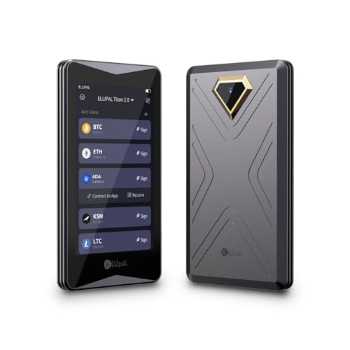 ELLIPAL Titan 2.0 Crypto Hardware Wallet, 100% Offline, Air-gapped - Secure for 10000+ Coins, Tokens & NFTs