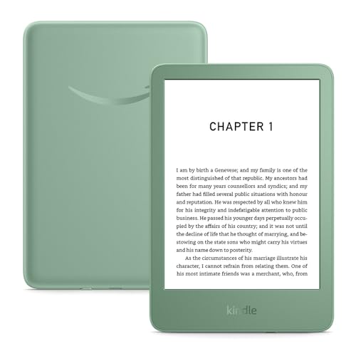 Certified Refurbished Amazon Kindle (16 GB) – Lightest and most compact Kindle with glare-free display, faster page turns, adjustable front light and long battery life – With Ads – Matcha