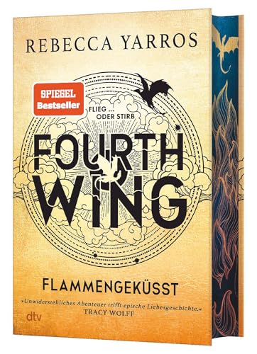 Rebecca Yarros - Fourth Wing DELUXE Ausgabe - Flammengeküsst mit farbigem Buchschnitt im Set Plus 3 extra Lesezeichen [Hardcover] Rebecca Yarros [Hardcover] Rebecca Yarros [Hardcover] Rebecca Yarros