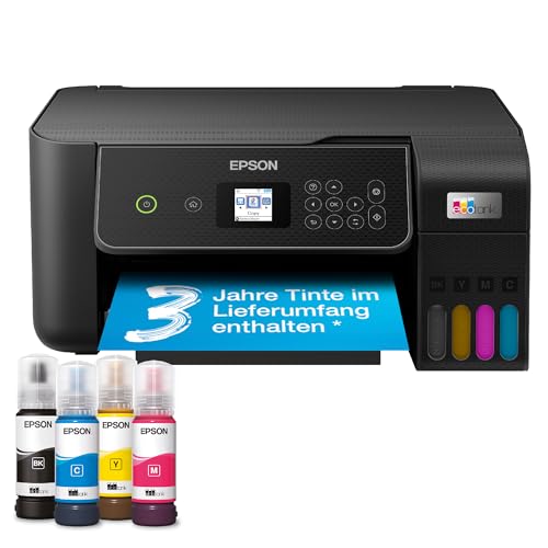 Epson EcoTank ET-2870 A4-Multifunktions-Wi-Fi-Tintentankdrucker, mit einem im Lieferumfang enthaltenen Vorrat an Tinten bis zu 3 Jahren