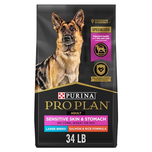 Purina Pro Plan Sensitive Skin & Stomach Large Breed Dry Dog Food, Salmon - 15.4 kg Bag