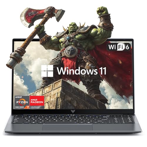 ACEMAGIC Laptop Computer AMD Ryzen 7 5700U Windows Laptop 16.1-in IPS 16GB DDR4 512GB NVMe SSD Backlit & Numeric Input WiFi 6 HDMI Type-C USB-3.2 Webcam 3.5mm Audio Office Laptops Home Laptops