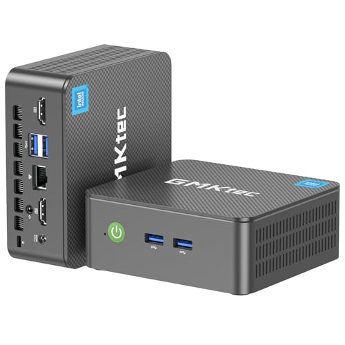 GMKtec Mini PC Intel N150 (Turbo 3.6GHz) 16GB DDR4 1TB PCIe M.2 NVMe SSD, Intel i226-V Desktop Computer 4K Dual HDMI Display/4x USB3.2/WiFi 6/BT5.2/RJ45 Ethernet Nucbox G3 Plus