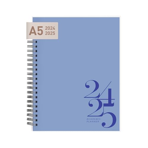 Riley's Planner 2024-2025 Academic Year, 18-Month Classic Weekly Planner - Timeless Weekly & Monthly Agenda Planner, Durable Cover, Notes Pages, Twin-Wire Binding (8 x 6 inch, Blue)