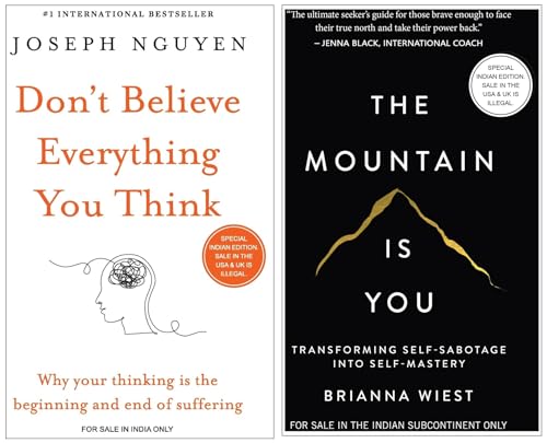 Don't Believe Everything You Think (English) + The Mountain Is You: Transforming Self-Sabotage Into Self-Mastery (English)