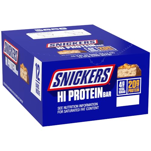 SNICKERS Peanut & Caramel Hi Protein Bar, 24.12 oz, 12 ct Box