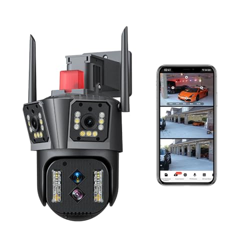 IFITech Wired & WiFi 16MP PTZ Security Camera with Ultra-Wide Angle | 10X Optical Zoom & 2.4GHz WiFi Compatible | Ai Auto Tracking, Color Night Vision, Two-Way Audio, IP66 Waterproof