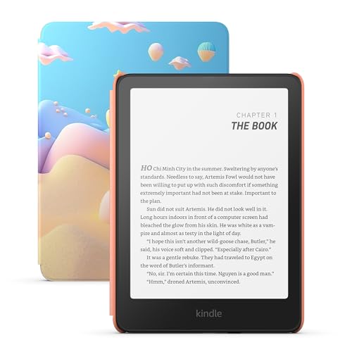 Amazon Kindle Paperwhite Kids 16GB (newest model) – larger 7" glare-free display – Kids read an average of 1+ hour per day with Kindle – Starfish