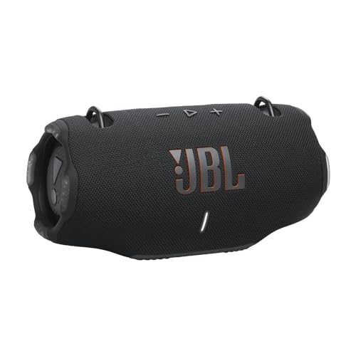 JBL Xtreme 4 Portable Bluetooth Speaker with JBL Pro Sound and Convenient Shoulder Strap, IP67 Waterproof, Built-In Power Bank, Black, UK Plug (Type G)