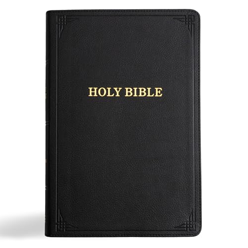 KJV Holy Bible, Giant Print with Cross-References, Black LeatherTouch with Decorative Cover Accents, Ribbon Marker, Red Letter, Full-Color Maps, Easy-to-Read Bible MCM Type, King James Version