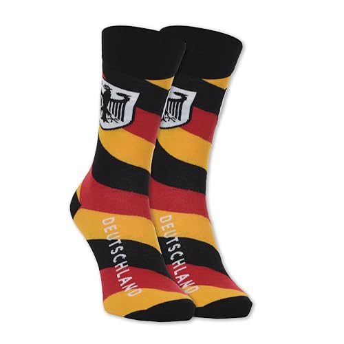 Country-Themed Socks, Large, Shoe Size 9-12 (Germany Tricolor)