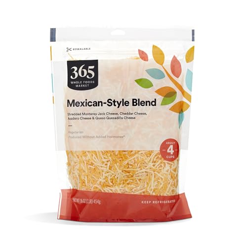 365 by Whole Foods Market, Mexican Style Blend Shredded Cheese, 16 Ounce